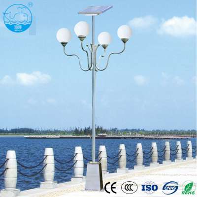 Christmas 3m stainless steel IP65 solar garden lighting pole pmma globe garden light