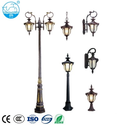 Hot sale antique classic die casting aluminum housing outdoor led garden street lamp pole light