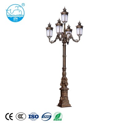 Hot selling vintage 2.5m-6m aluminum yard lamp garden pole  light