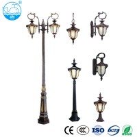 Hot sale antique classic die casting aluminum housing outdoor led garden lamp pole light