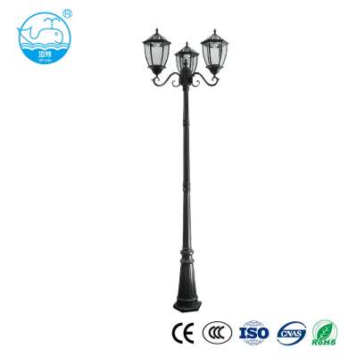 Best price 3m IP65 classical beautiful Aluminum 10w led posts solar pathway garden light